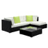 z 5 Pc Modular Outdoor Setting Sofa Lounge Set Patio Furniture Wicker Black Storage Cover